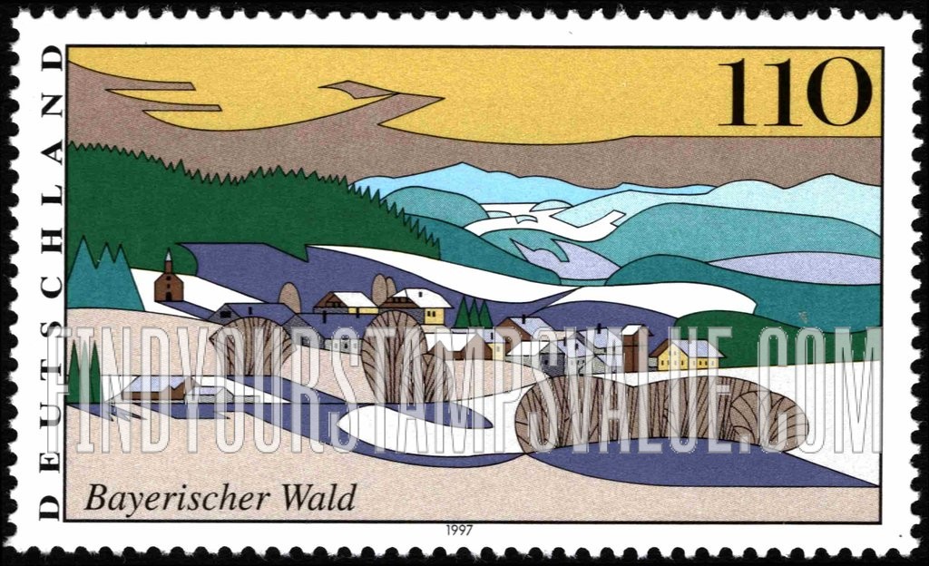 FindYourStampsValue: Scenic Regions Type of 1993: Bavarian Forest