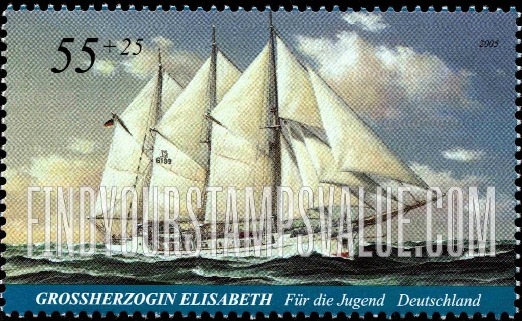 FindYourStampsValue: SEMI-POSTAL - Sailing Ships: Grossherzogin Elisabeth