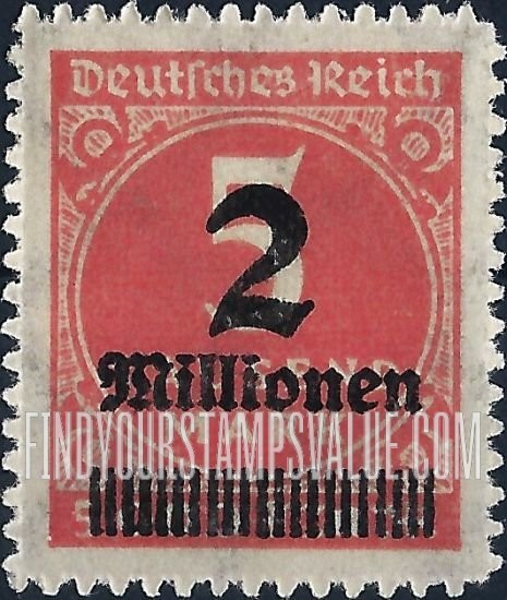 FindYourStampsValue: Numeral Value: Stamps and Types of 1922-23 Surcharged in Black