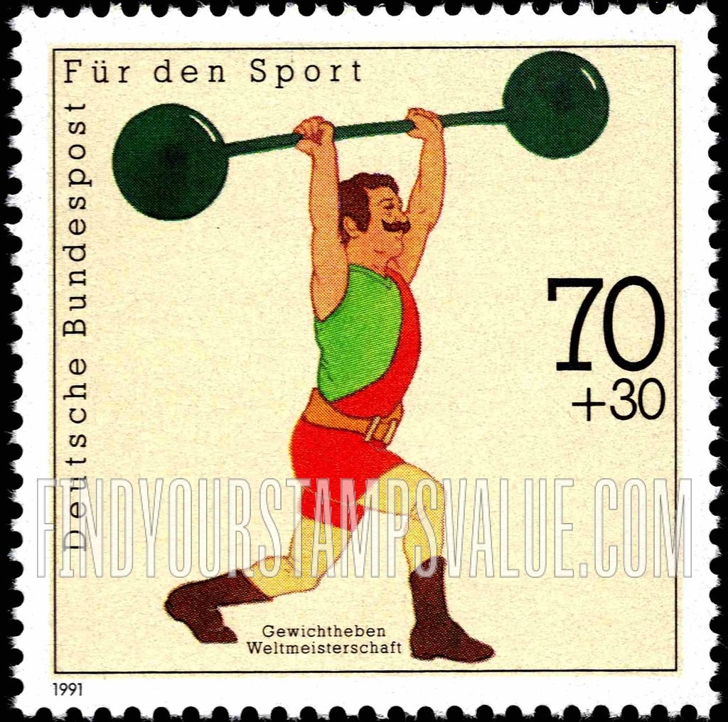 FindYourStampsValue: SEMI-POSTAL - Sports: Weight lifting