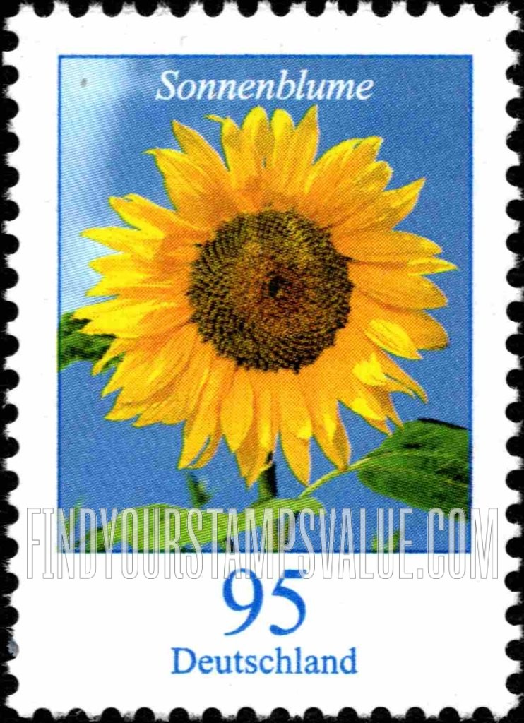 FindYourStampsValue: Flowers: Sonnenblume (sunflower)