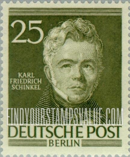 FindYourStampsValue: BERLIN - Portraits: Karl Friedrich Schinkel