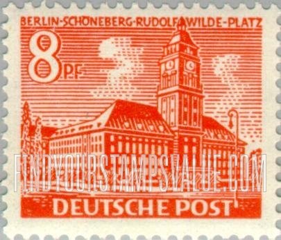 FindYourStampsValue: BERLIN - Schoeneberg, Rudolf Wilde Square