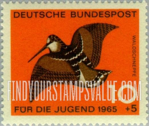 FindYourStampsValue: SEMI-POSTAL - Birds: Woodcock