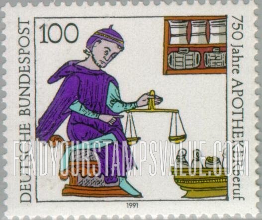 FindYourStampsValue: Pharmacy Profession, 750th Anniversary