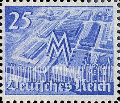 FindYourStampsValue: Leipzig Fair - View of Leipzig Fair, Inscribed "Leipziger Messe"