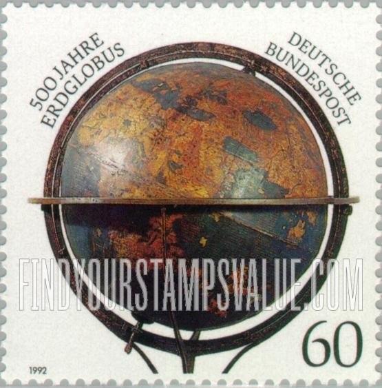 FindYourStampsValue: Construction of First Globe by Martin Behaim, 500th Anniversary
