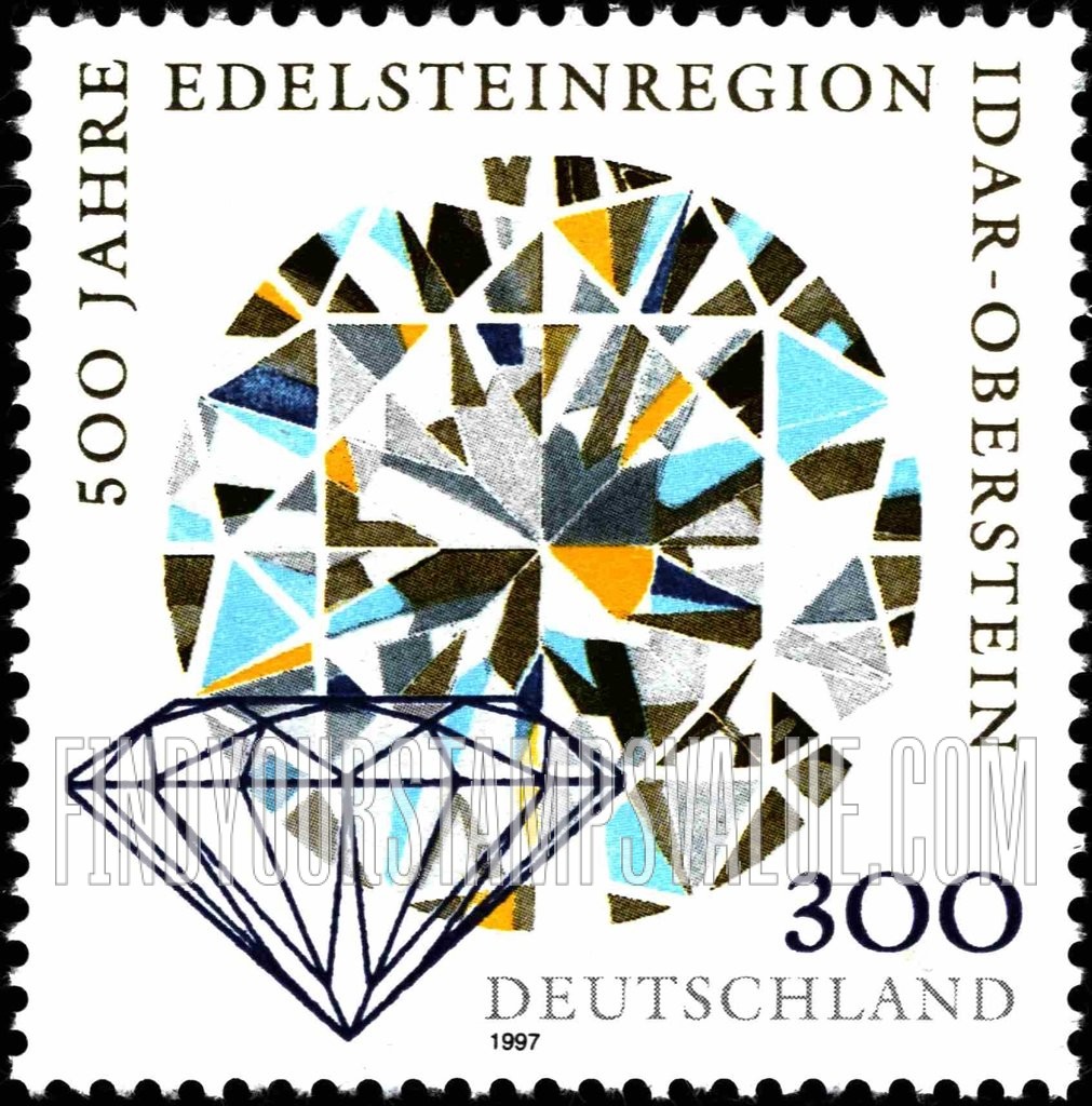 FindYourStampsValue: Idar-Oberstein Gem & Jewelry Industry, 500th Anniversary