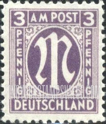 FindYourStampsValue: A. M. G. ISSUE - "M" in Circle