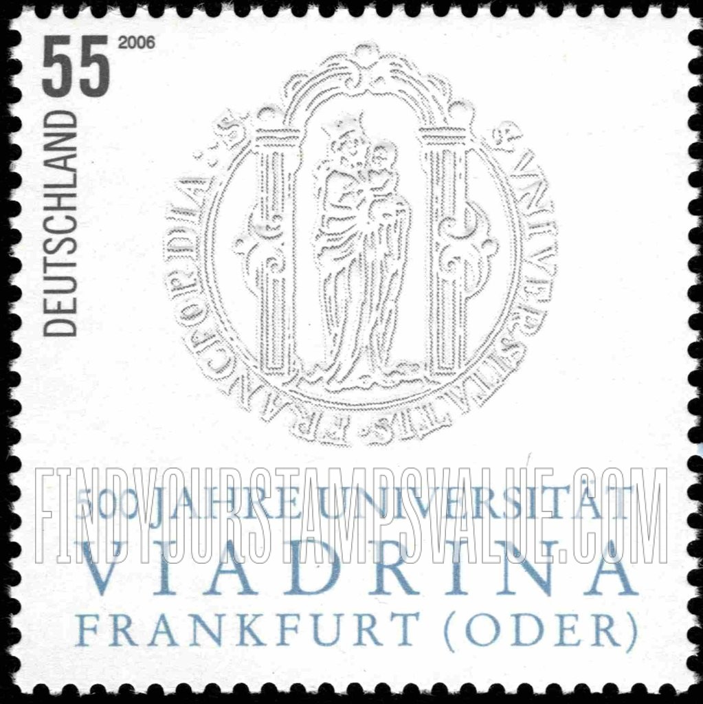 FindYourStampsValue: Viadrina Universtiy, Frankfurt an der Oder, 500th Anniversary