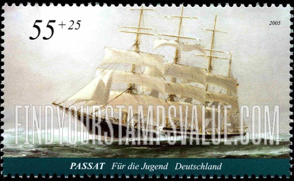FindYourStampsValue: SEMI-POSTAL - Sailing Ships: Passat