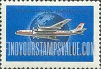 FindYourStampsValue: Russia: USSR, Soviet Civil Aviation - Turbo-propeller Liner TU-114 and Globe