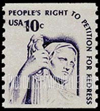 FindYourStampsValue: CONTEMPLATION OF JUSTICE, Coil Stamp - Americana Issue