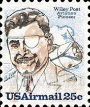 FindYourStampsValue: WILEY POST - Wiley Post and "Winnie Mae"
