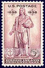 FindYourStampsValue: RHODE ISLAND TERCENTENARY - Statue of Roger Williams