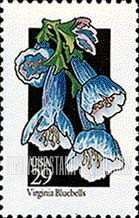 FindYourStampsValue: WILDFLOWERS - Virginia Bluebells