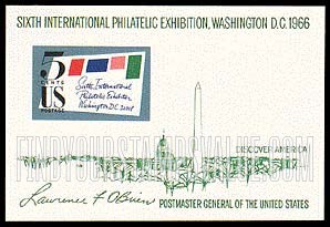 FindYourStampsValue: SIXTH INTERNATIONAL PHILATELIC EXHIBITION, Souvenir sheet