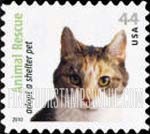 FindYourStampsValue: ANIMAL RESCUE - Calico Cat, Self-Adhesive stamp