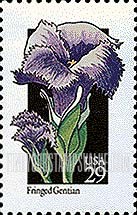 FindYourStampsValue: WILDFLOWERS - Fringed Gentian