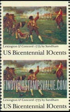 FindYourStampsValue: BATTLE OF LEXINGTON-CONCORD, 200th ANNIVERSARY