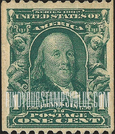 FindYourStampsValue: BENJAMIN FRANKLIN, Coil Stamp