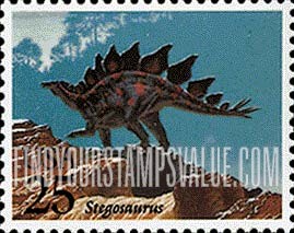 FindYourStampsValue: STEGOSAURUS - Prehistoric Animals