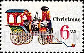 FindYourStampsValue: CHRISTMAS - Tin and Cast-iron Locomotive