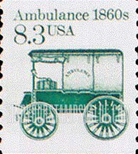 FindYourStampsValue: AMBULANCE 1860s - Transportation Coil