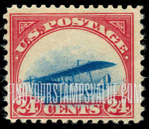 FindYourStampsValue: Air Post: CURTISS JENNY - Shift Error. High, Fast or Grounded Plane