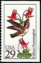 FindYourStampsValue: HUMMINGBIRDS - Calliope, booklet stamp