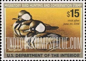 FindYourStampsValue: HOODED MERGANSERS