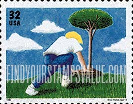 FindYourStampsValue: EARTH DAY - Tree planting