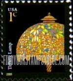 FindYourStampsValue: AMERICAN TOLEWARE - Tiffany Lamp, Self-Adhesive stamp