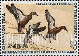 FindYourStampsValue: THREE CINNAMON TEALS