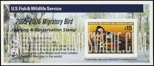 FindYourStampsValue: HOODED MERGANSERS, Self-adhesive Stamp