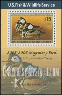 FindYourStampsValue: HOODED MERGANSERS