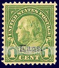 FindYourStampsValue: BENJAMIN FRANKLIN - Overprinted "Kans."