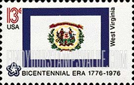 FindYourStampsValue: STATE FLAGS - West Virginia