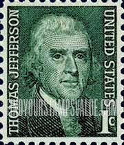 FindYourStampsValue: THOMAS JEFFERSON - Prominent Americans