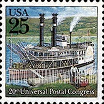 FindYourStampsValue: 20th UPU CONGRESS - Paddlewheel Steamer