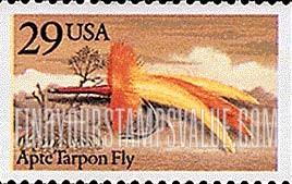 FindYourStampsValue: FISHING FLIES - Apte Tarpon Fly, Booklet Stamp