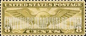 FindYourStampsValue: WINGED GLOBE - 8c