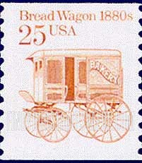 FindYourStampsValue: BREAD WAGON 1880s - Transportation Coil