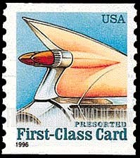 FindYourStampsValue: AUTO TAIL FIN, Coil Stamp