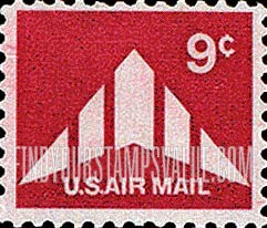FindYourStampsValue: DELTA WING PLANE SILHOUETTE