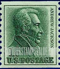 FindYourStampsValue: ANDREW JACKSON, Coil Stamp