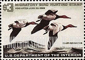 FindYourStampsValue: THREE CANVASBACKS DRAKES