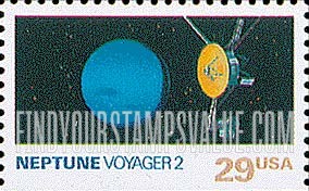 FindYourStampsValue: SPACE EXPLORATION - Neptune, Voyager 2, Booklet stamp