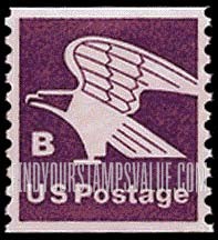 FindYourStampsValue: "B" AND EAGLE, Coil Stamp