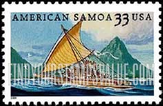 FindYourStampsValue: AMERICAN SAMOA - Samoan Double Canoe